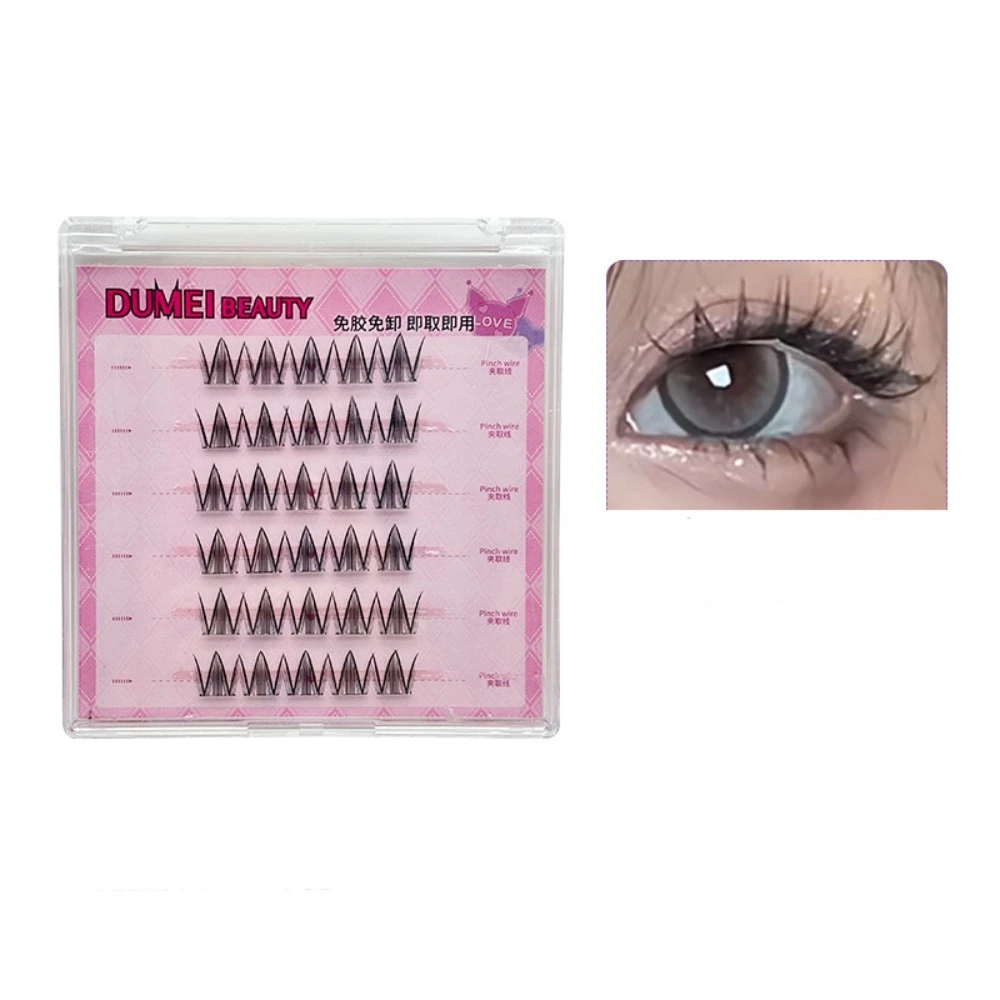 

Sweet Self-adhesive Lash Clusters Makeup DIY Glue Free Fake Lashes Long Lasting Individual Adhesive False Eyelashes