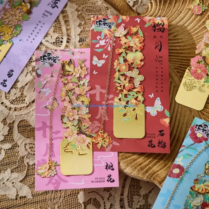 Retro Flowers Bookmarks Creative Page Markers Retro Livre Clip lecture Bookmarks Reading Accessoires pour les étudiants