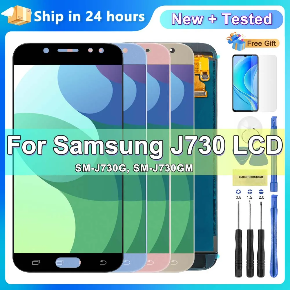 J730 для Samsung Galaxy J7 Pro 2017 J730 J730G J730GM ЖК-дисплей цифровой сенсорный экран в сборе запасные части 100% тестирование