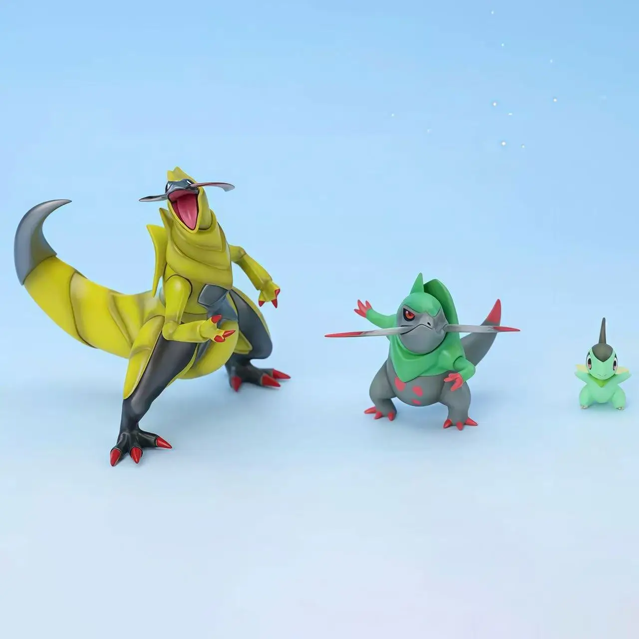3 stks Anime Pokemon Figuren Haxorus Actiefiguren Pvc Collection Model Speelgoed Standbeeld Bureau Verjaardagscadeautjes