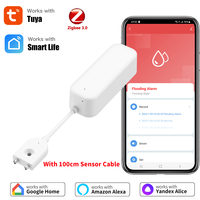 ZigBee 3.0 Water Sensor Leakage Alarm For Smart Home APP Remote Control Wrok With Alexa Tuya Smart Life