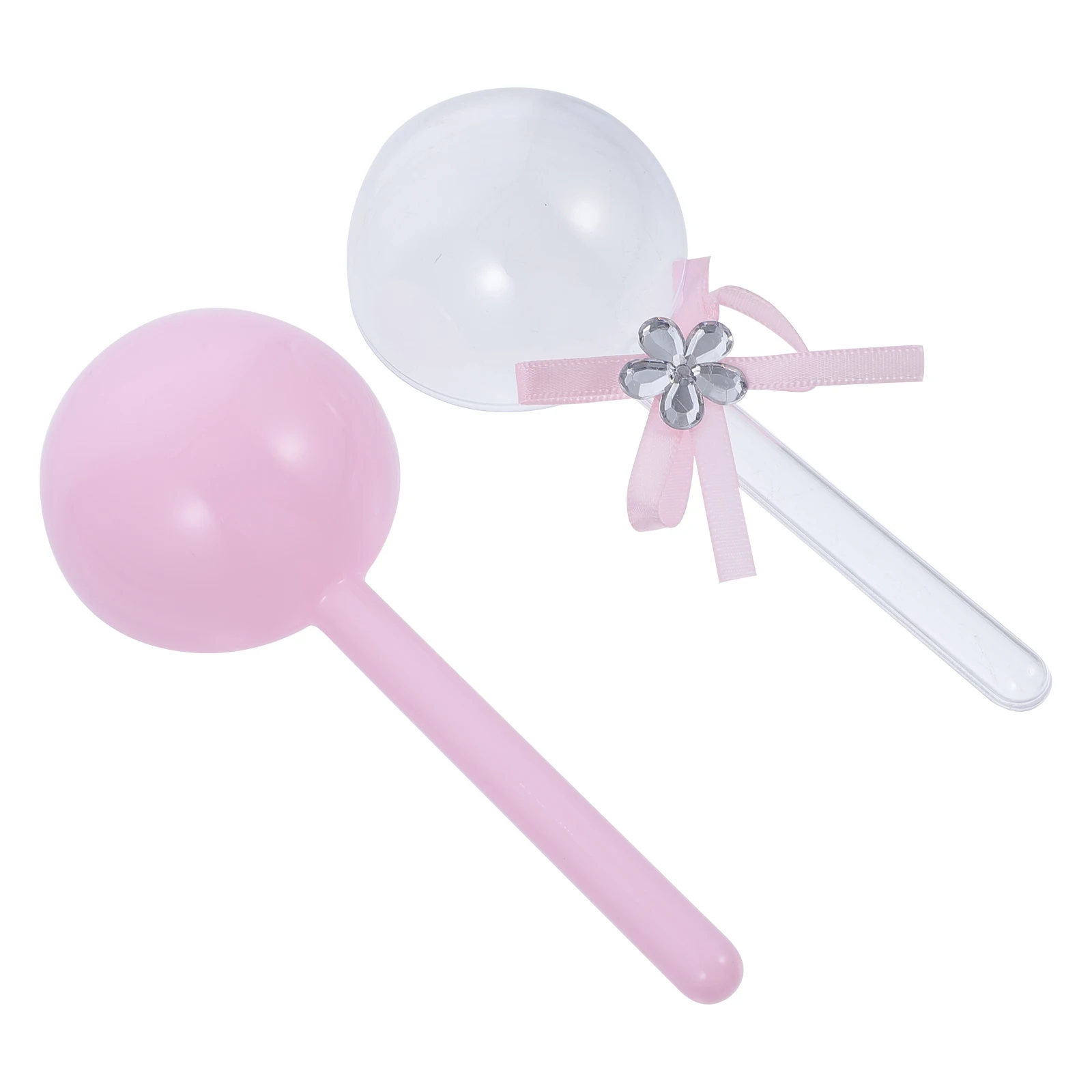 

16Pcs Lollipop Shaped Wedding Candy Boxes Reusable Pink Gift Cases Easy Handle Bow Knots Decorate Sweet Wedding Accessories