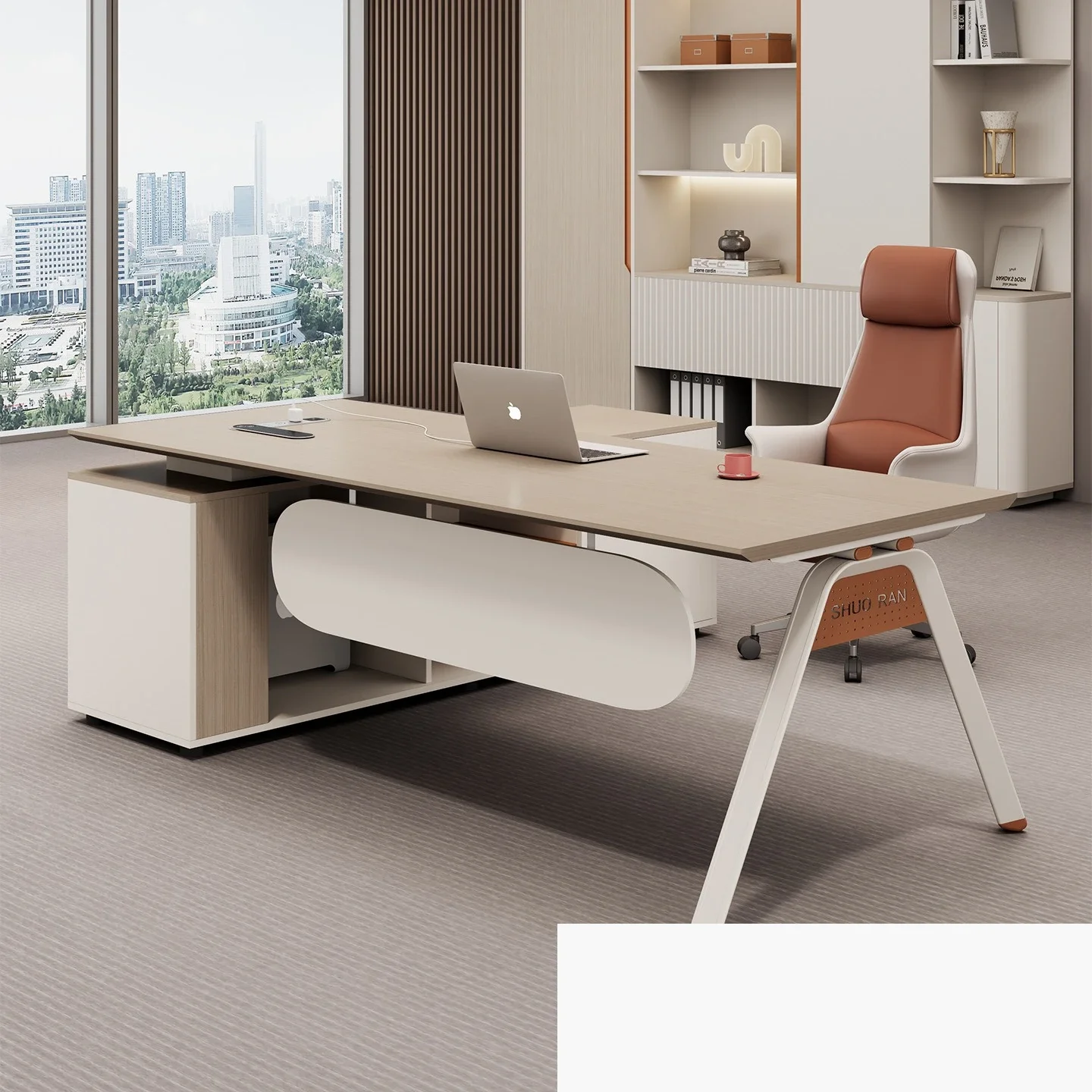 Customized boss desk, simple modern supervisor desk, manager office , high-end office desk and  combination