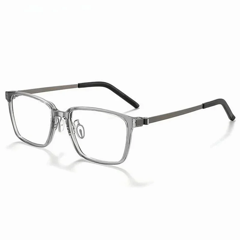 

Eyelluyan Temples Fashion Plastic Titanium Square Myopia Optical Prescription Ultralight Super Titanium Glasses Frame Men