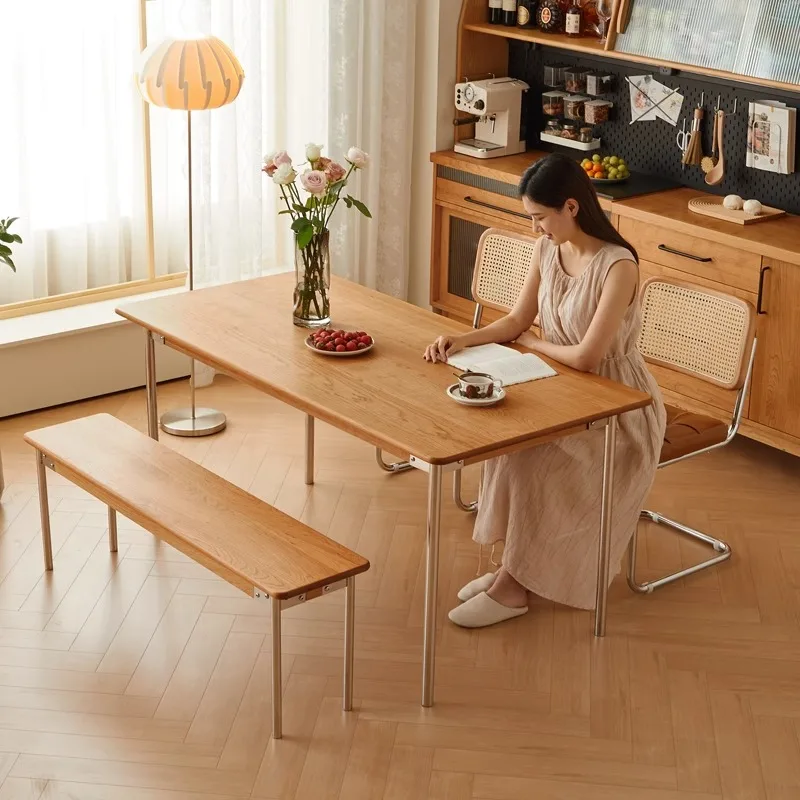

Chinese-style All-solid Wood Dining Table Household Stylish Durable Antique Table Slijtvast En Duurzaam Dining Room Furniture