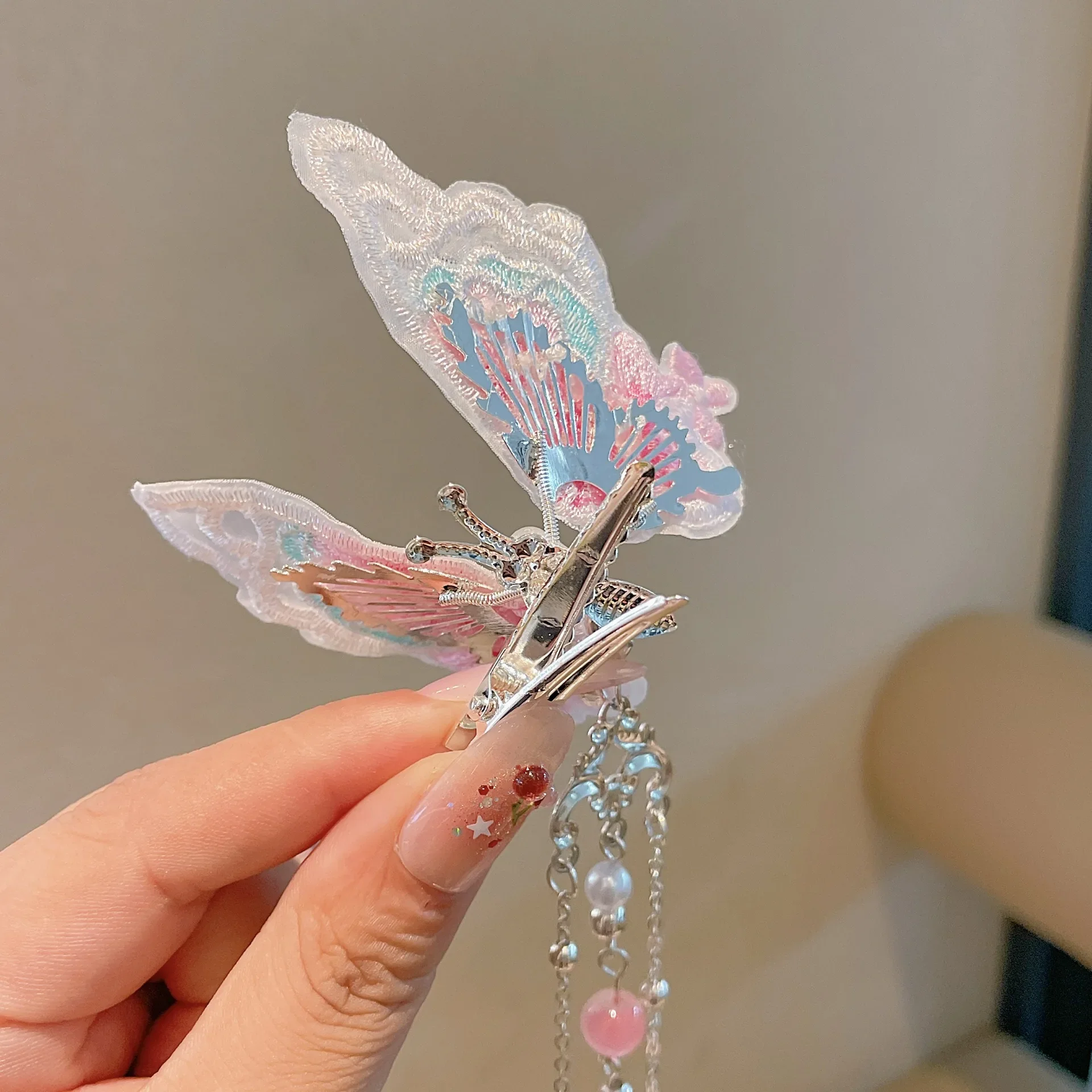 Kinderaccessoires Schmetterling Kinder Hanfu Kopfschmuck Fransen Antike Haarnadeln Babyzubehör Haarnadeln und Clips