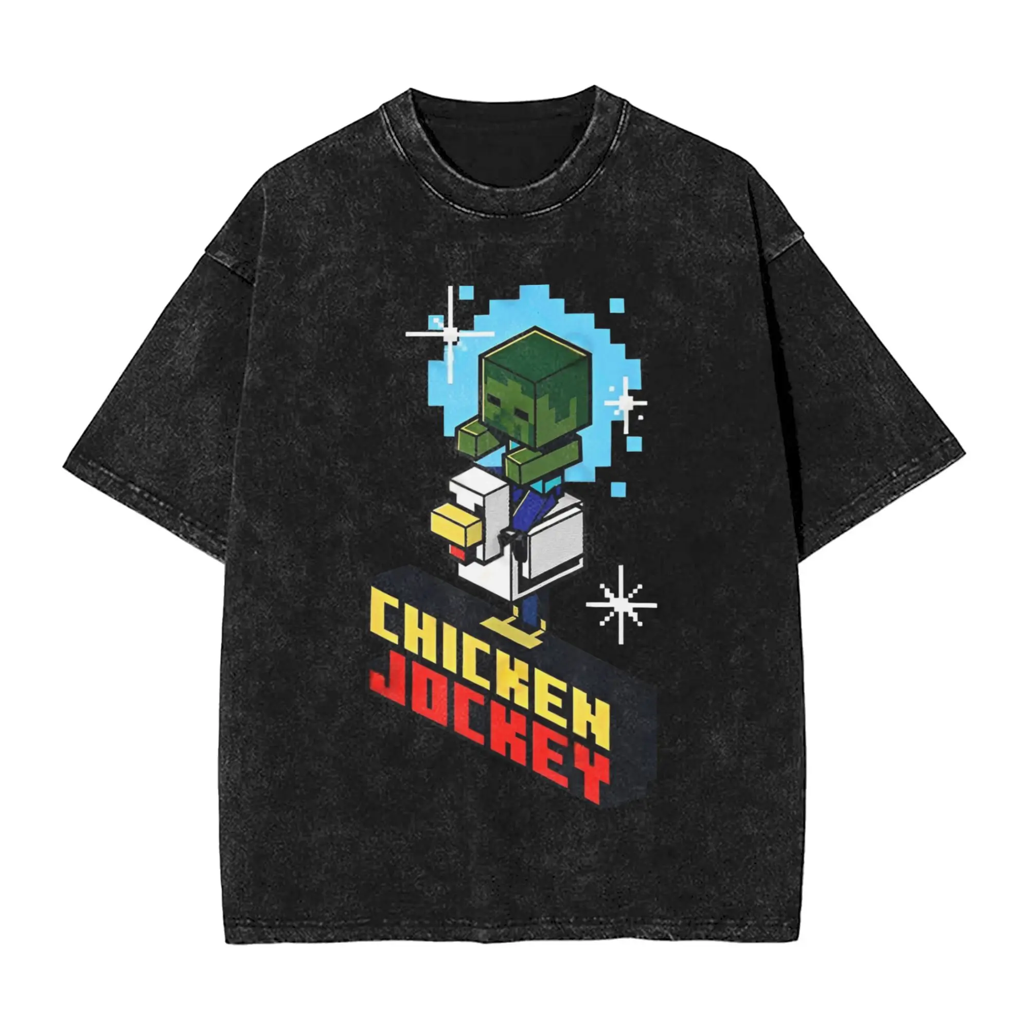 

Men Chicken Jockey Zombie Funny T-Shirts Tops Beach Y2K Funny Short Sleeves T-Shirt O-Neck Hip Hop Casual Tee Shirt Hot Sale