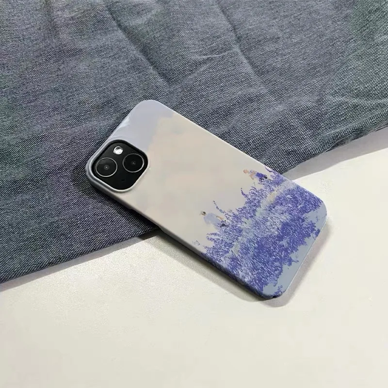 Purple Lavender Outing Phone Case for IPHONE 17 Air 16E 15 PROMAX 14 Plus 13 12 MINI 11 PRO 16Plus XR XS SE Acrylic Phone Cover