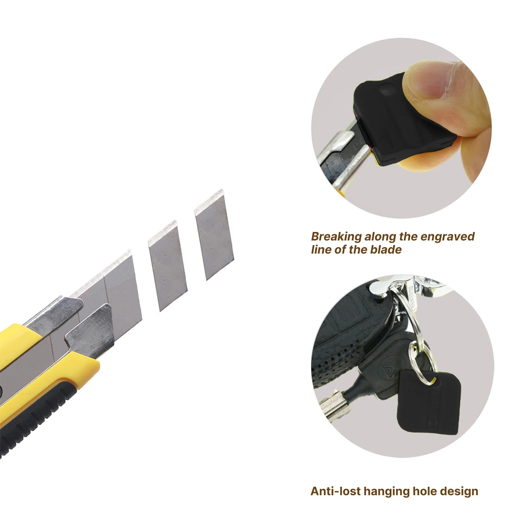 T TOVIA Sliding Blade Knife,SK5 blade + high strength plastic blade body, suitable for cutting/opening, etc., hand tools