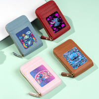 Stitch ID Cards Packs Passport Coin Purse Boy Girl PU Wallet Cover Case Bag Anime Figure Convenient Credit Card Holder Gift