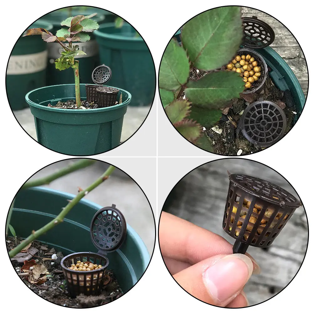 

22pcs Fertilization Box Plastic Planting Fertilizer Container For Bonsai Gardening Accessory Soil Insert Tool Windproof Animal