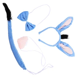 Gray Donkey Ears Headband Animal Hairband Donkey Costume Kids Costume Halloween Supplies Headwear Costumes Accessories Stage