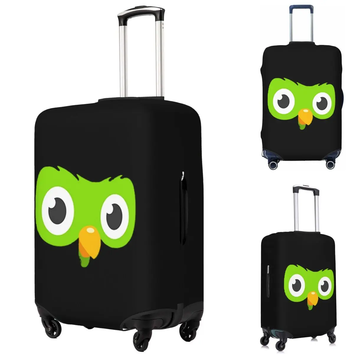 

Duolingo Owl Duo Suitcase Cover Protection Elastic Travel Luggage Protector Covers for 18-32 Inch