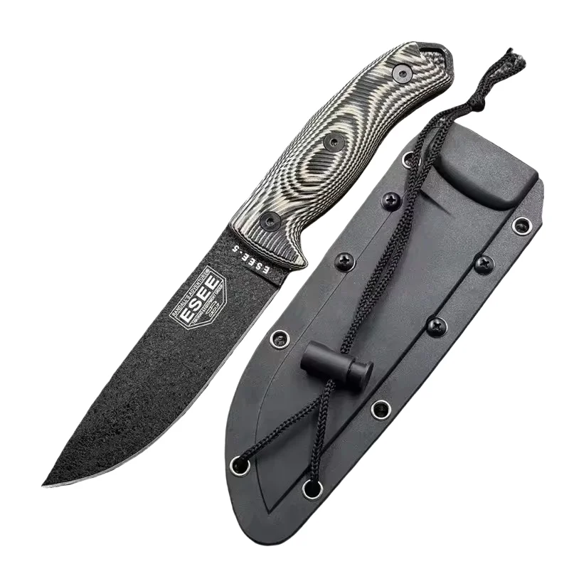 

ESEE5- High-hardness 1095 carbon steel outdoor camping travel knife, mountain climbing and fishing emergency rescue tool