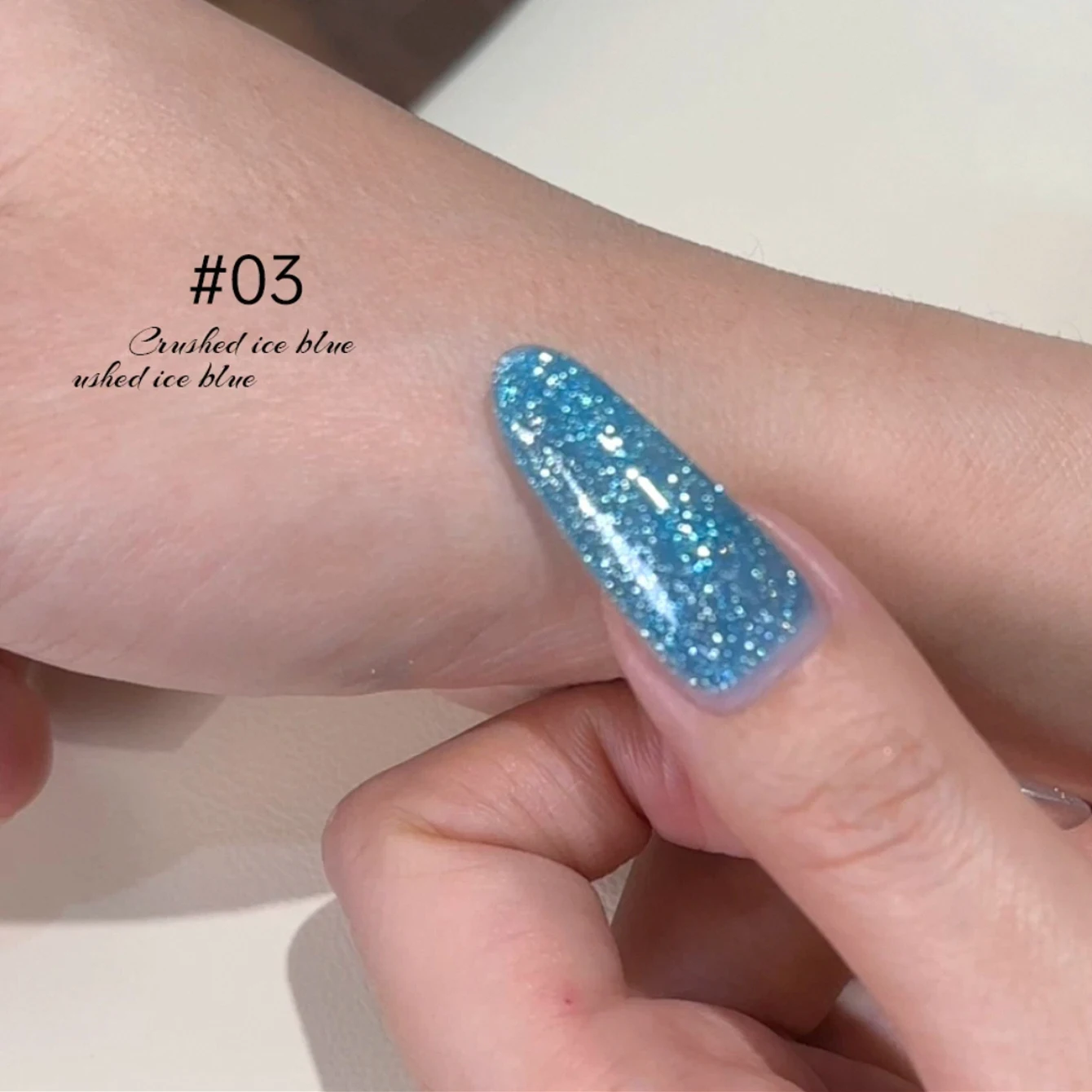 1 pièces WS nouveau glace pilée bleu cassé diamant Gel vernis à ongles populaire souper Flash bleu vert jaune Gel Nail Art Salon de manucure