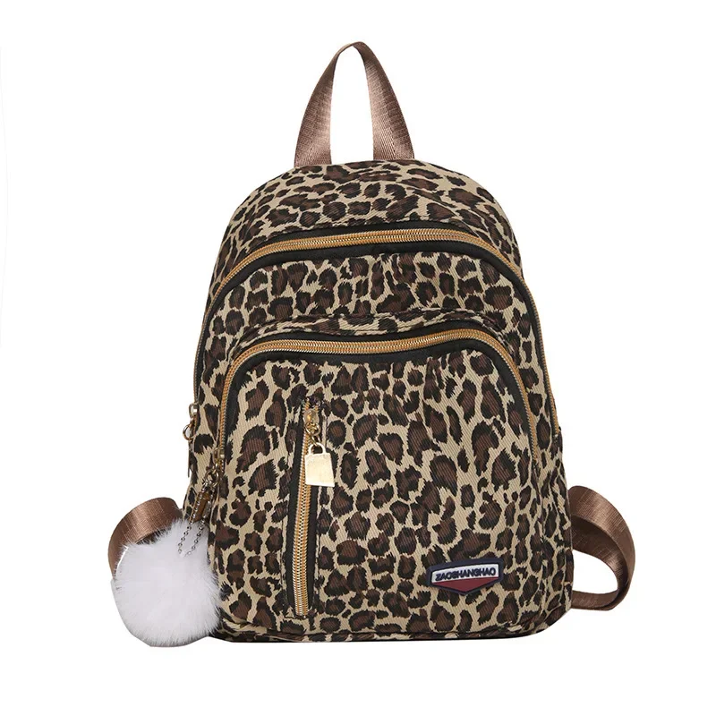 Leopard Print Bag Women\'s Summer New Backpack Women\'s Small Travel Foreign Style Korean Small Lightweight Trendy Women\'s Bag