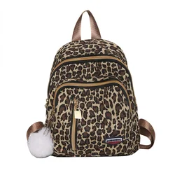 Leopard Print Bag Women's Summer New Backpack Women's Small Travel Foreign Style Korean Small Lightweight Trendy Women's Bag