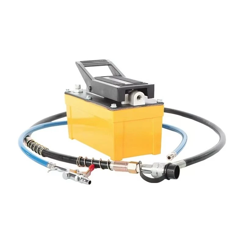 Single-Acting 2.3L Fuel Tank 10000 PSI Air Hydraulic Foot Pump 200cm Oil Pipe Spray For Auto Repair Rigging Hydraulic Tools