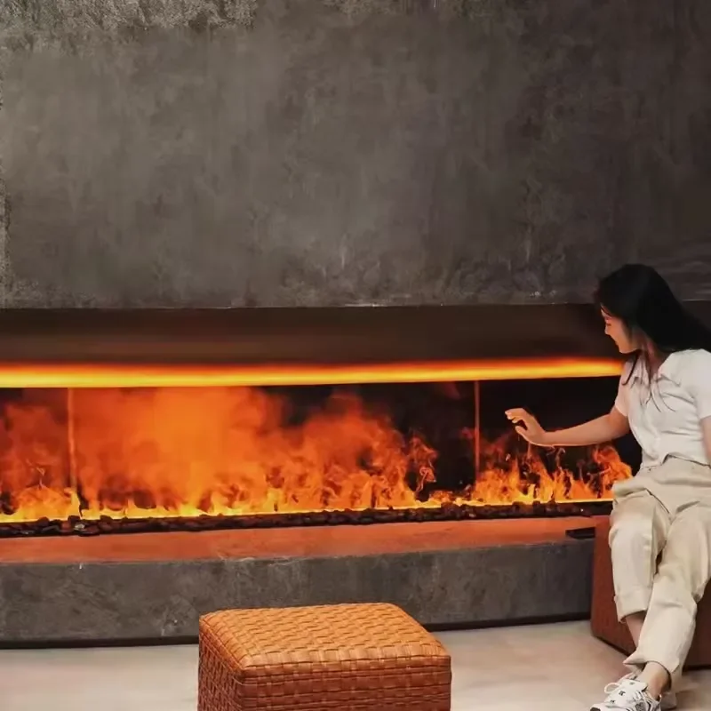 For Modern Restaurant Decoration Flame Electric Fireplace
