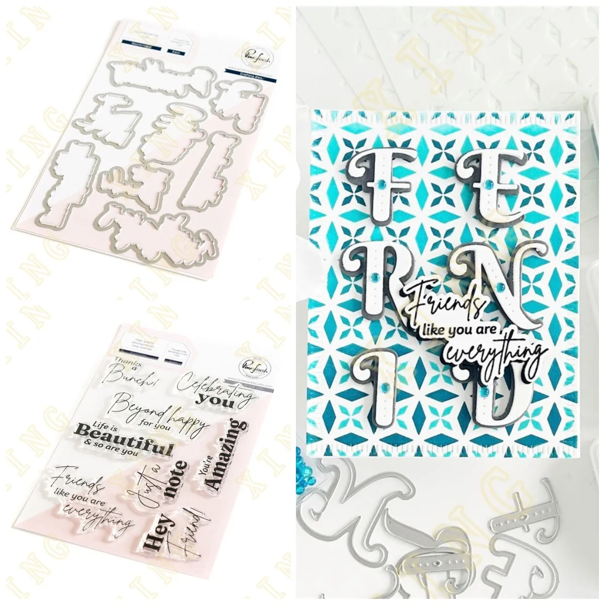 

Beyond Happy Metal Cutting Dies and Clear Stamps for DIY Scrapbook Paper Craft Handmade Card Album Punch Art Cutter New Arrival