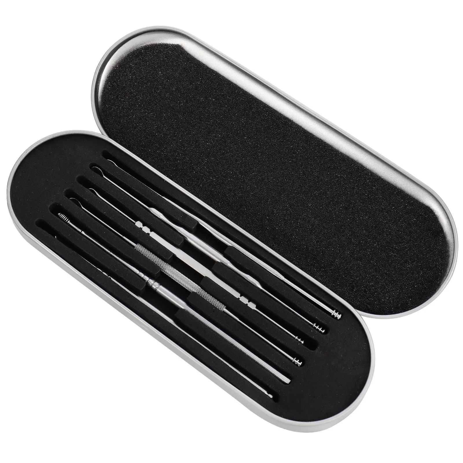 6 pcs Ear Cleaning Portable Removal Earwax Tool Steel Halloween Christmas New Year Ear Wax Remover Tool Ear Pick Tool Picker