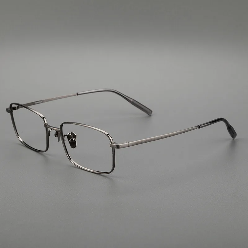 Ultra-light pure titanium small square pure titanium frame small face shape ultra-light simple glasses myopia glasses frame