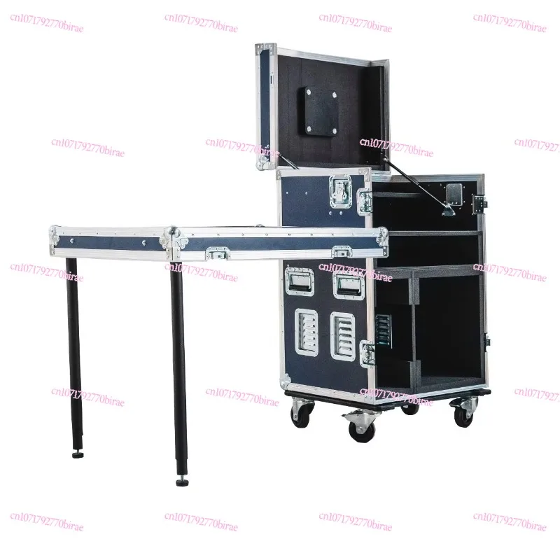 

Universal Durable Aluminium Flight Case Customizable Portable Metal Storage Case with Side Table OEM Support Shockproof Feature