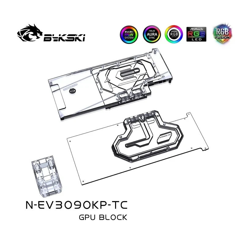 Zastosowanie bloku wodnego Bykski dla EVGA GeForce RTX 3090 Kingpin hybrydowa karta graficzna/aktywne chłodzenie płyty tylnej N-EV3090KP-TC