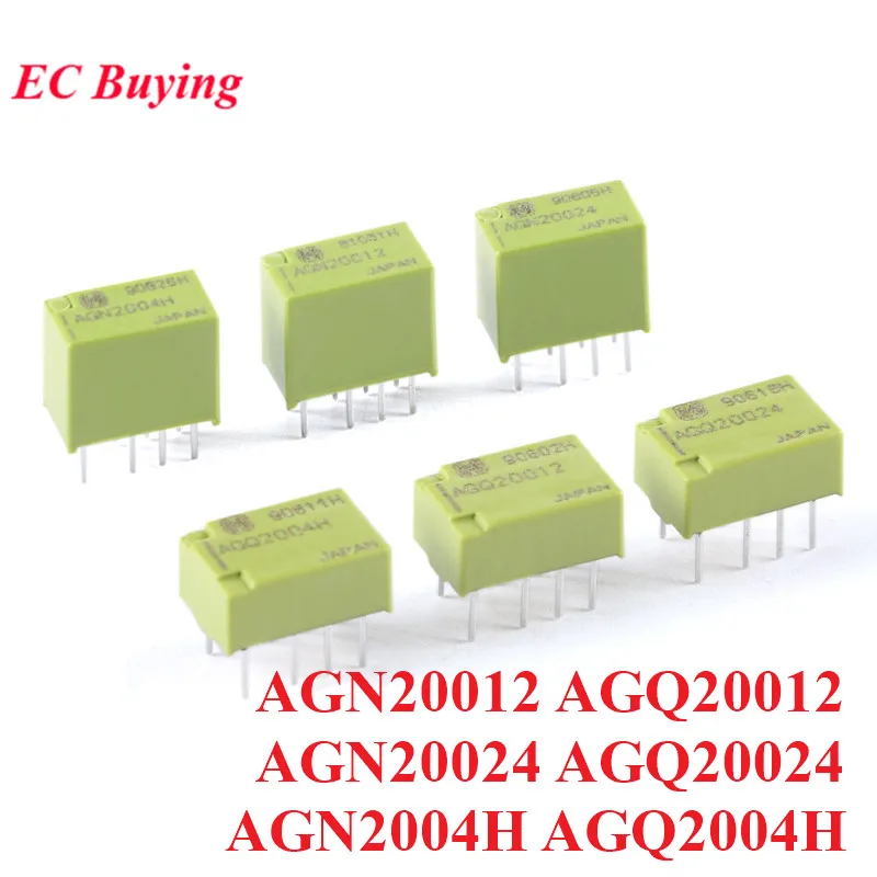 5pcs/1pc Signal Relays AGN2004H AGN20012 AGN20024 AGQ2004H AGQ20012 AGQ20024 4.5V 12V 24V 1A 2A Power Relais