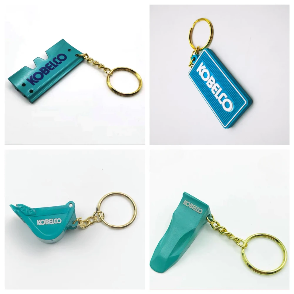 For Kobelco SK Excavator Heavy Equipment Keychain Ignition Key with Bucket Key Chain K250 Key