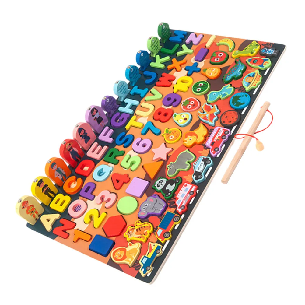 

1Set Early Education Wooden Puzzle Creative Cognitive Plaything Children Color Recognition Brain Development Gift
