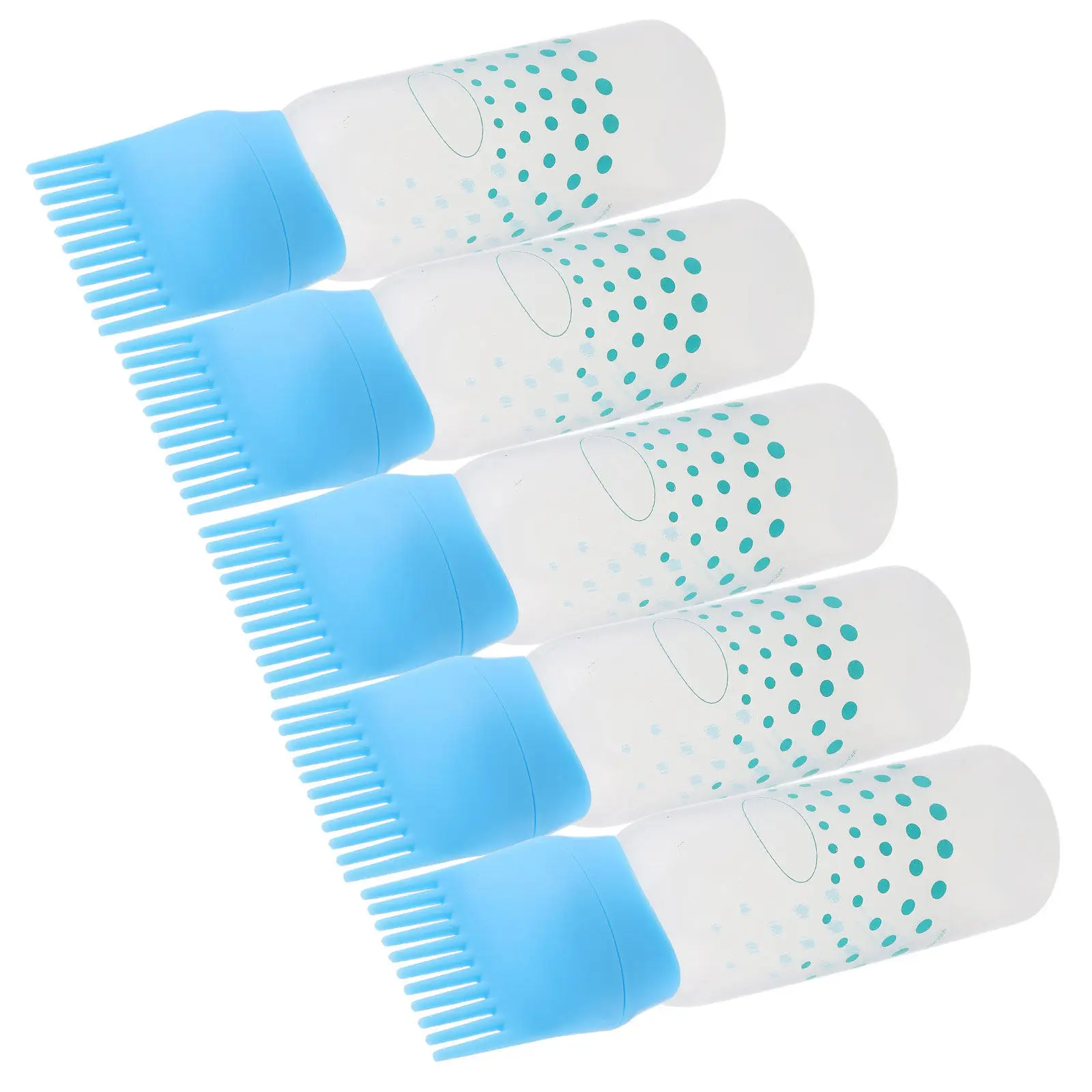 

5Pcs Hair Dye Applicator Bottle with Comb Scalp Oil Dispenser Rinse Bottle Shampoo Applicator for Salon Home Use Hair Color