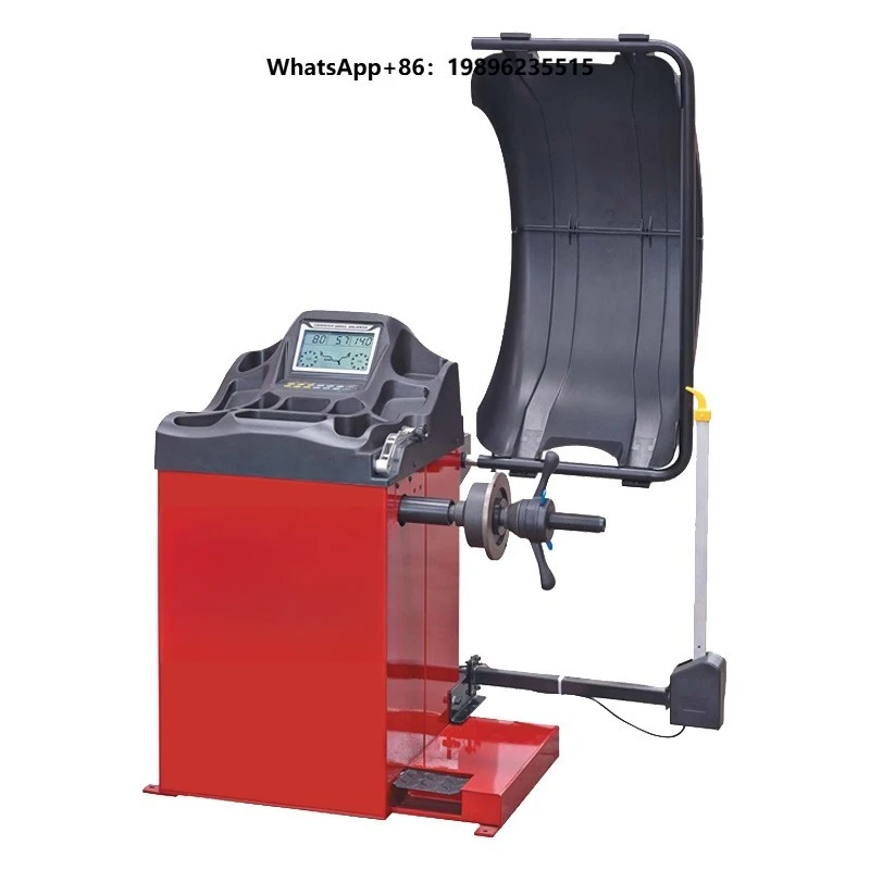 Automatic Car Wheel Balancer LCD Display Wheel Balancer 24 Inch Tyre Balancing Machine with Width Gauge for Auto Store
