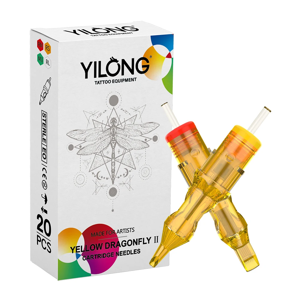 

YILONG 10pcs Tattoo Cartridge Disposable Needles Rl Rs Rm M1 Series For Tattoo Machine For Eyebrow Eyeliner Permanent Makeup