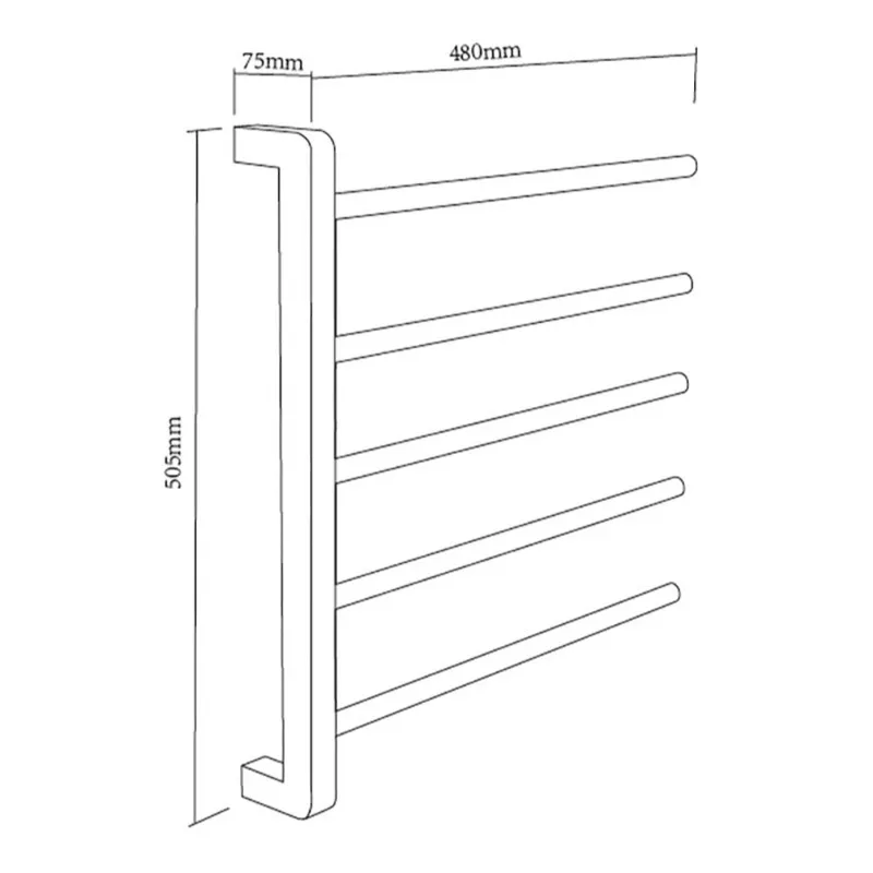 Simple 304 stainless steel electric towel bar, bathroom towel rack, towel bar