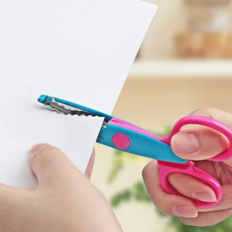 Wave Lace Scissors DIY Handmade Scissors Portable Scissors Student Paper Cuttings Knife Office Stationery Supplies