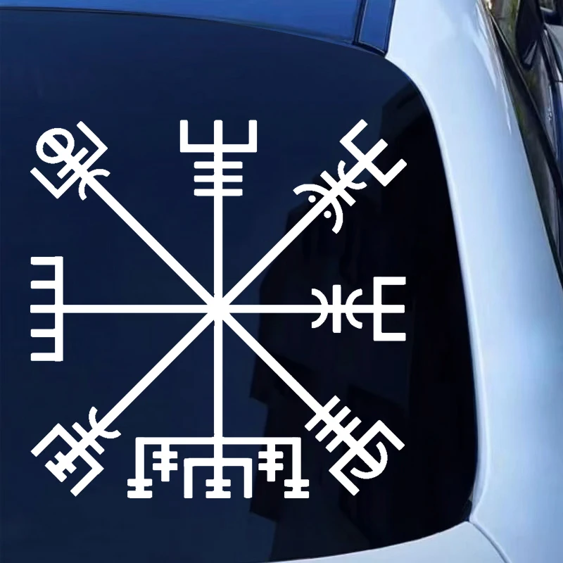 15*15cm Vegvisir runic compass, talisman rune funny car sticker vinyl decal for auto car stickers styling choose size