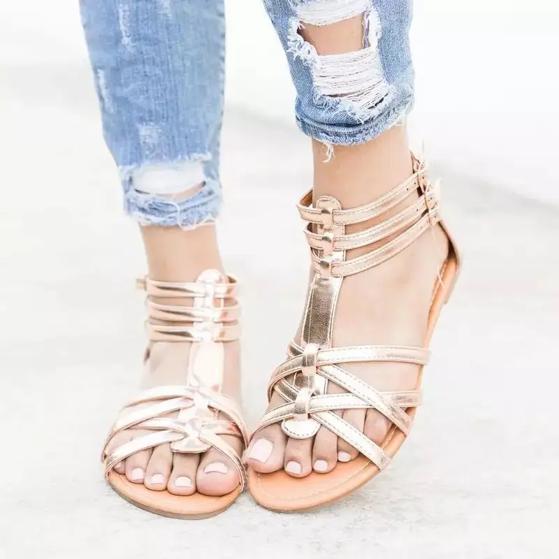 Women Sandals Rome Shoes 2022 Summer New Flats Slippers Outdoor Beach Casual Ladies Shoes Bohemian Woman Slides Zapatos Mujer