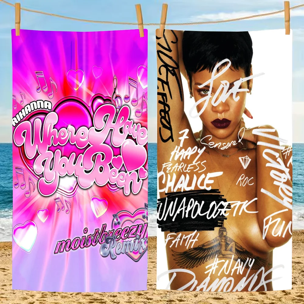 Singer R-RIHANNA ANT! Deluxe Album Towel Beach Towel Large Size Outdoor Travel Camping Absorbent Beach Towels