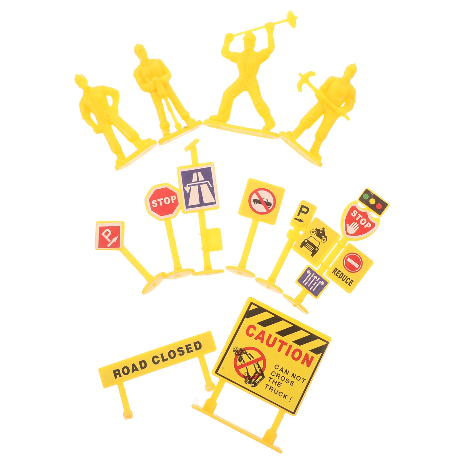 

84Pcs Detailed Miniature Roadblock Construction Cones Traffic Signs Kit Perfect for Diorama Education Decorations