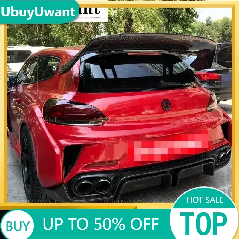 

1 шт., задний спойлер из углеродного волокна для Volkswagen Scirocco (And R) 2009-2018