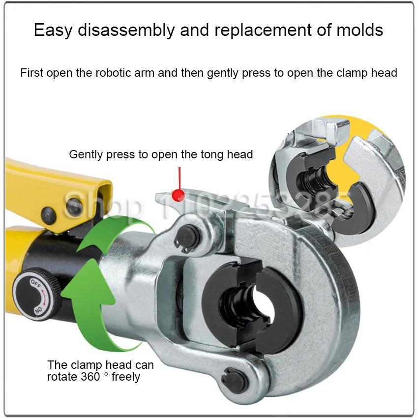 Hydraulic Stainless Steel Pipe Tube Crimping Clamp Pressing Plumbing Pipe Tools With Stainless Steel Pipe Mold