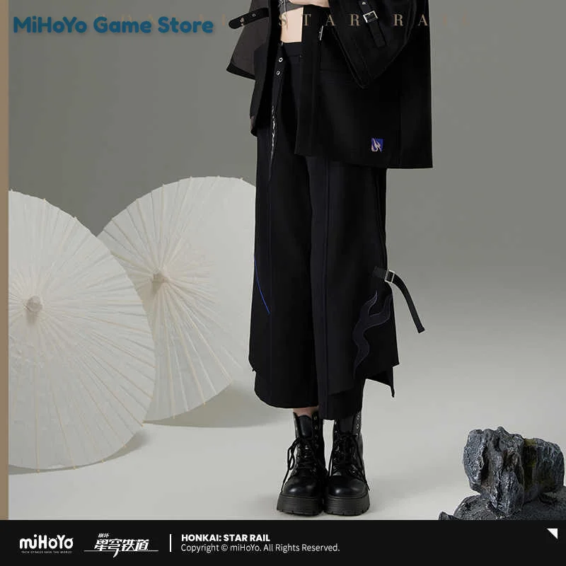 [Genuine] Acheron Pants MiHoYo Original Honkai Star Rail Acheron Theme Impression Series Wide Leg Pants Doujin Cosplay Skirt