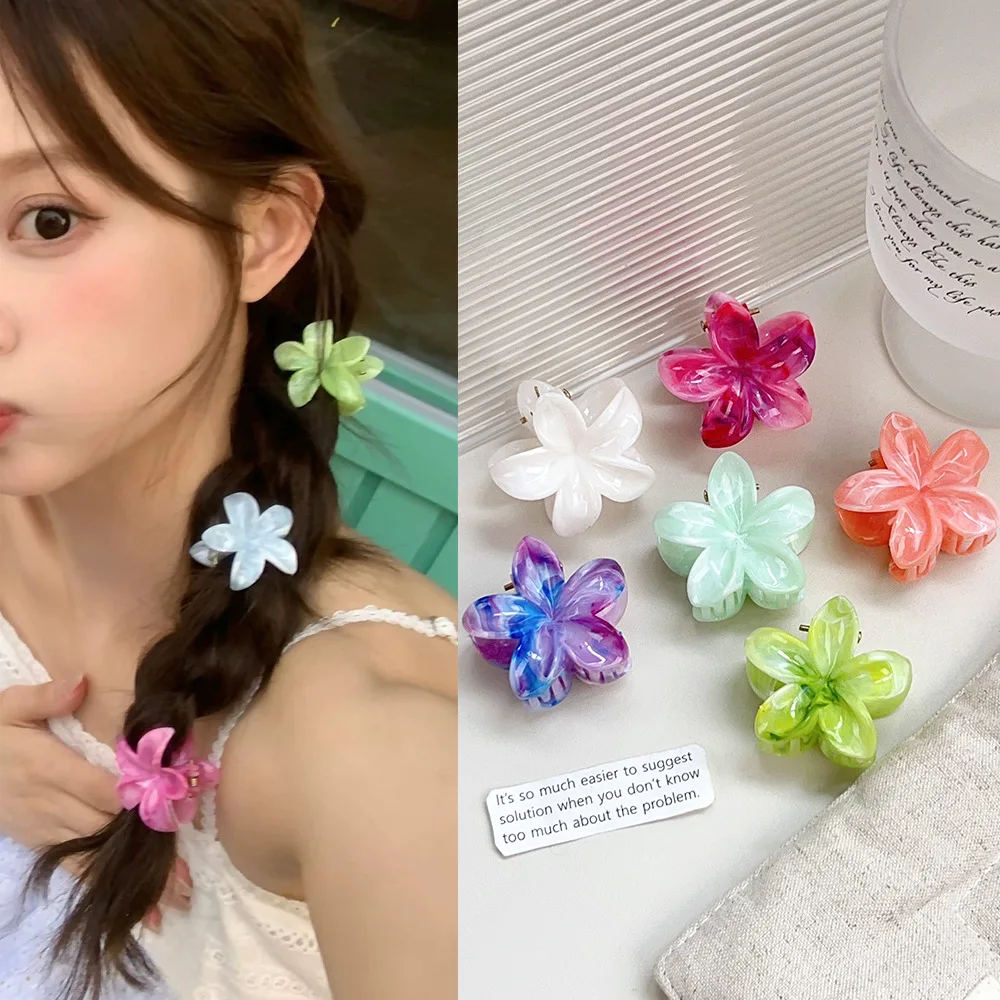 Small smudged eggs, flower grab clips, fresh hairpins, sweet hair grab clips, semi-tied hair jewelry, new holiday style.
