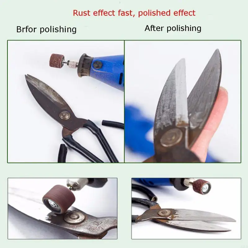 920L 102 Pcs/set Sanding Drum Drum Sander Sanding Band Sleeves Drum Mandrels for Rotary Tool Quality Material