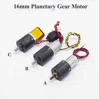 Mini 16mm Planetary Gear Motor DC 5V-12V 6V 7.4V 8V Slow Speed Large Torque Metal Gearbox for Robot Smart Car Toy Model