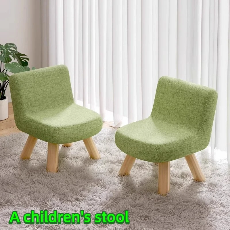 Wooden Child Chair Baby Seat Bathroom Comfortable Children's Stool Backrest Small Apartment Taburete De Madera Home Furniture