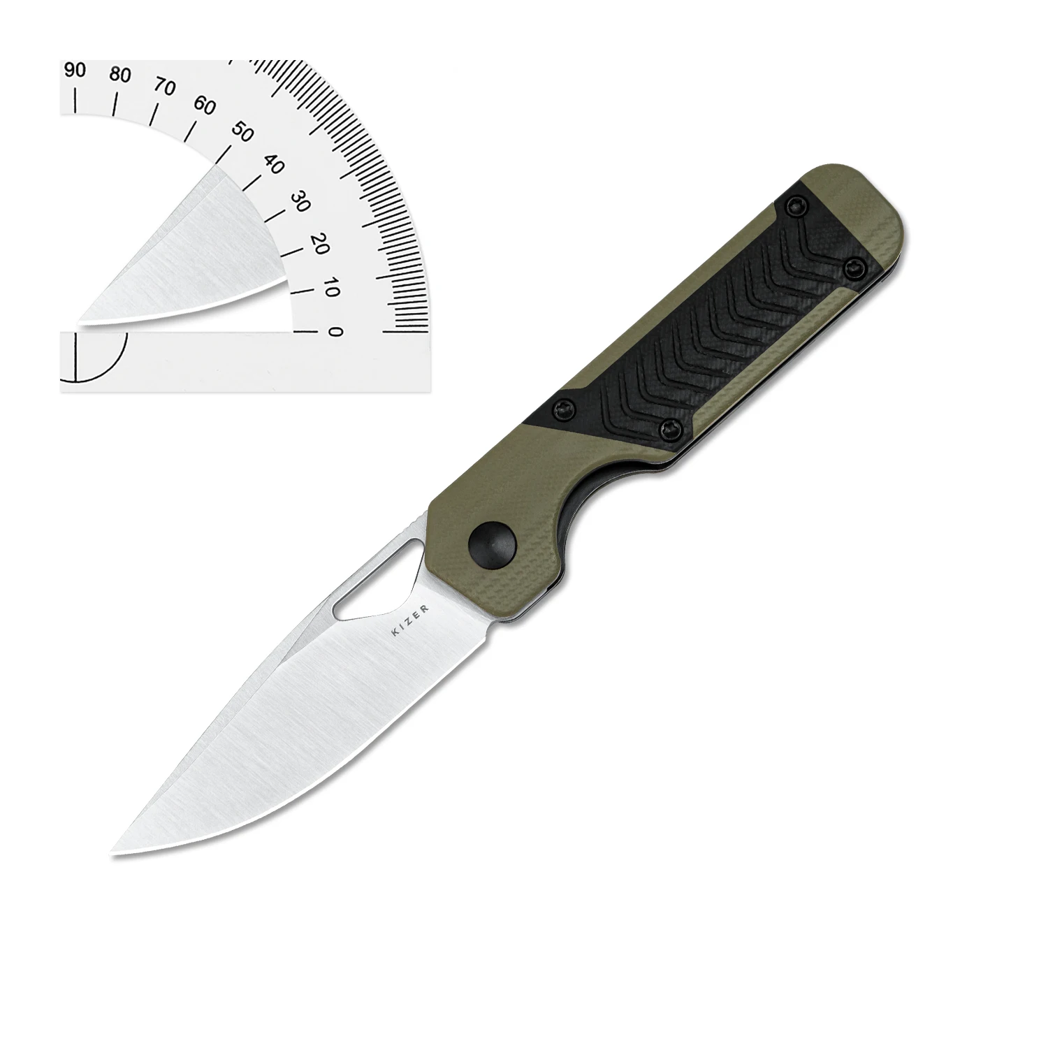 Kizer EDC Survival Knife Mini Militaw V3634SA6 2024 New G10 Handle With NitroV Blade For Outdoor Camping Knife