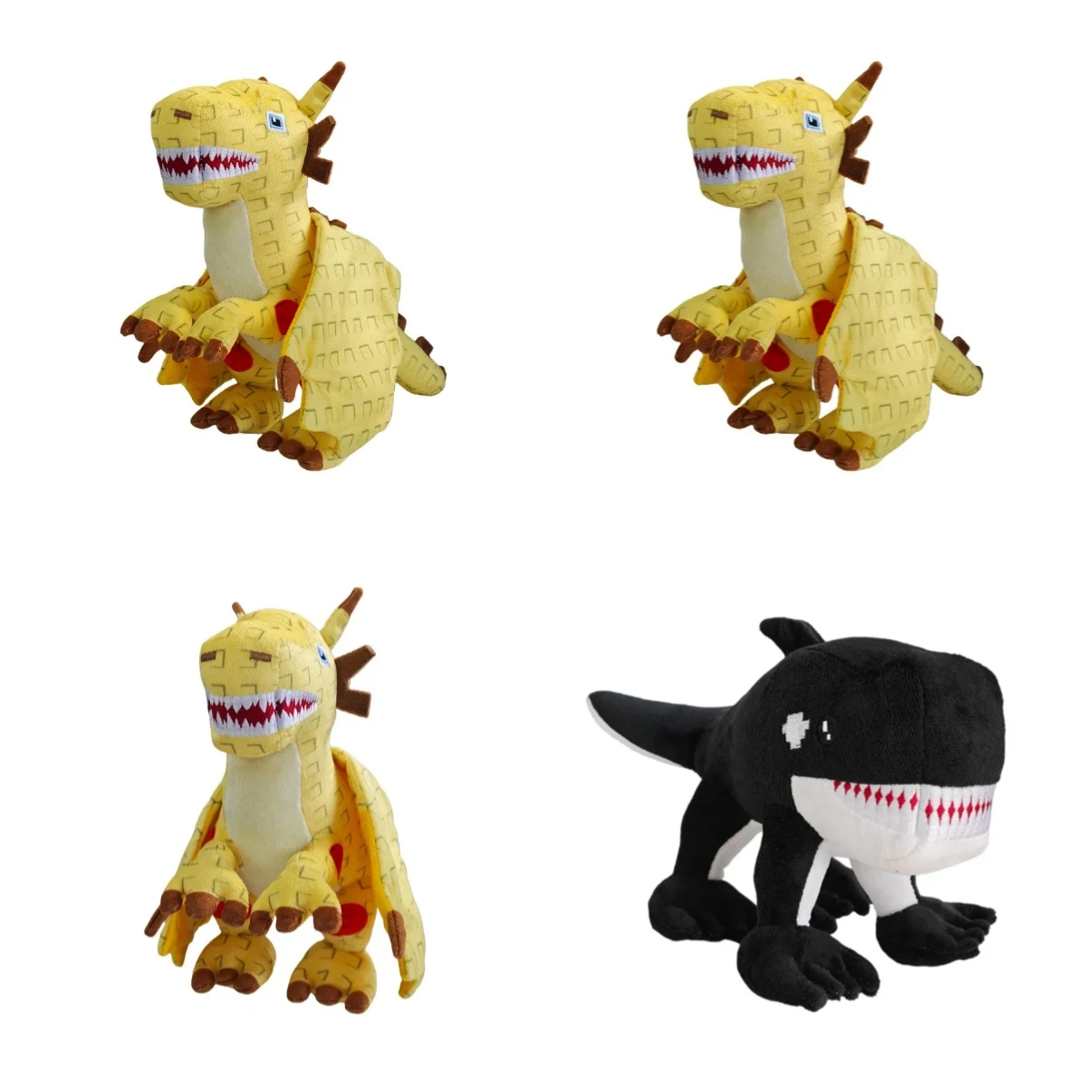 Cross-Border New Arrival Steal a Brainrot Game Toy Plush Black Shark Soft Stuffed Doll Cute Gift Toy for All Ages