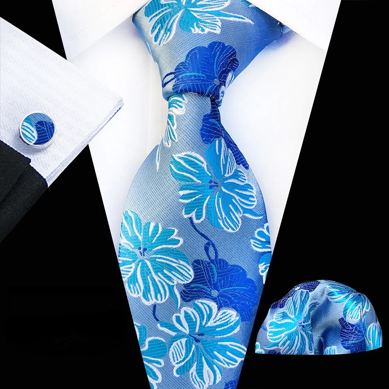 Three-piece Set Paisley Fashion Business Men's Tie Includes Tie Handkerchief Cufflinks